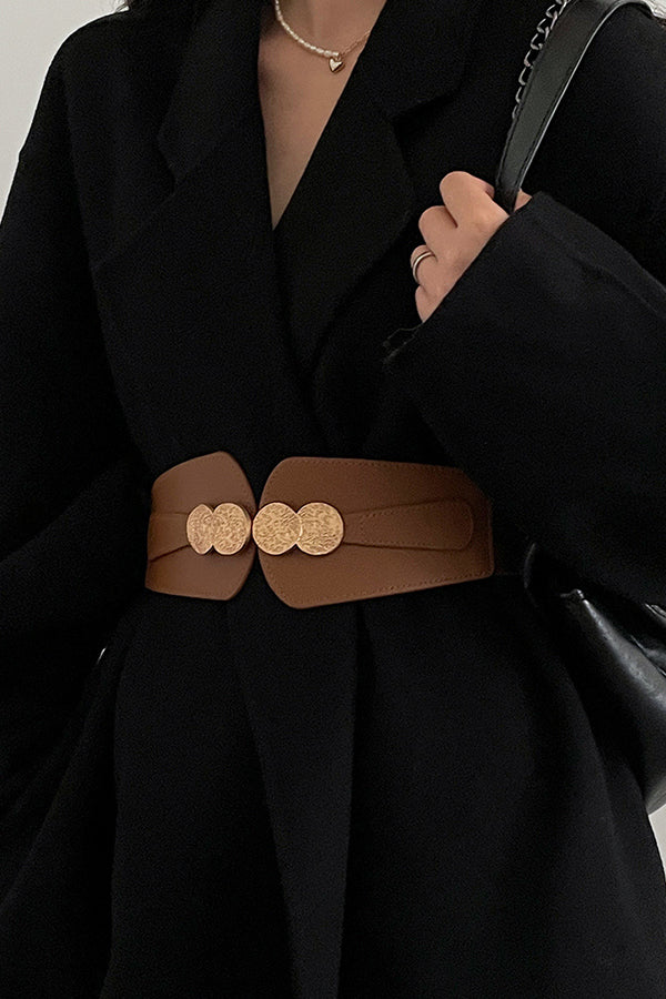 Retro Wide Elastic Waist Belt – Versatile All-Match Style