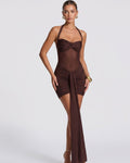 Halter Mesh Bodycon Mini Dress