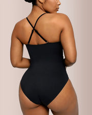 U-Ring Cut-Out Slimming One-Piece Swimsuit with Sculpting Fit