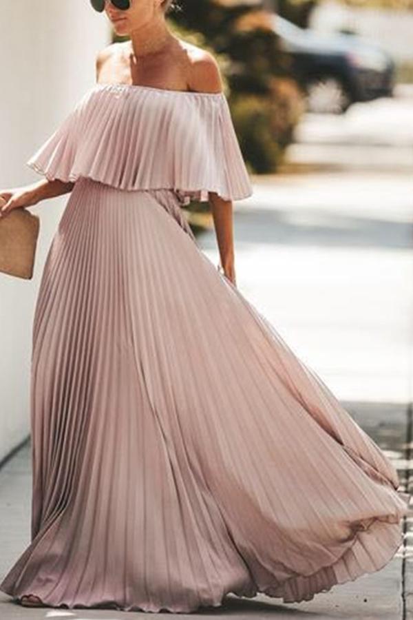 Ruffle Tiered Maxi Dress – Off Shoulder Vacation Style