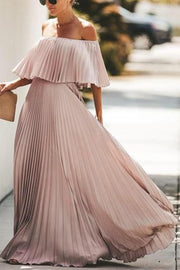 Ruffle Tiered Maxi Dress – Off Shoulder Vacation Style