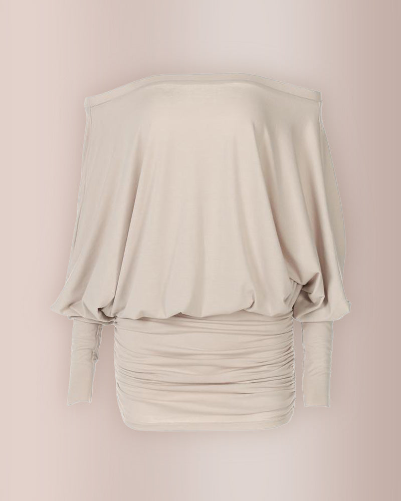 Off-Shoulder Dolman Sleeve Mini Dress for Women