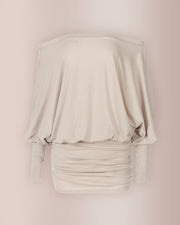 Off-Shoulder Dolman Sleeve Mini Dress for Women