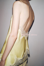 Lace Backless Camisole Top | Spaghetti Strap Vacation Top