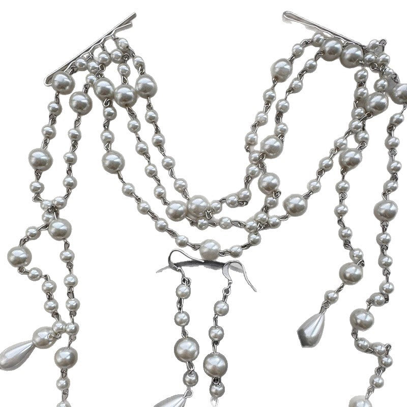 Pearl Tassel Hair Accessory for Women – Elegant Occasion Clip
