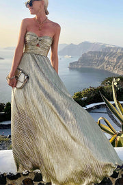 Off Shoulder Sequin Maxi Dress for Party & Vacation