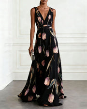 Romantic Tulip Maxi Dress