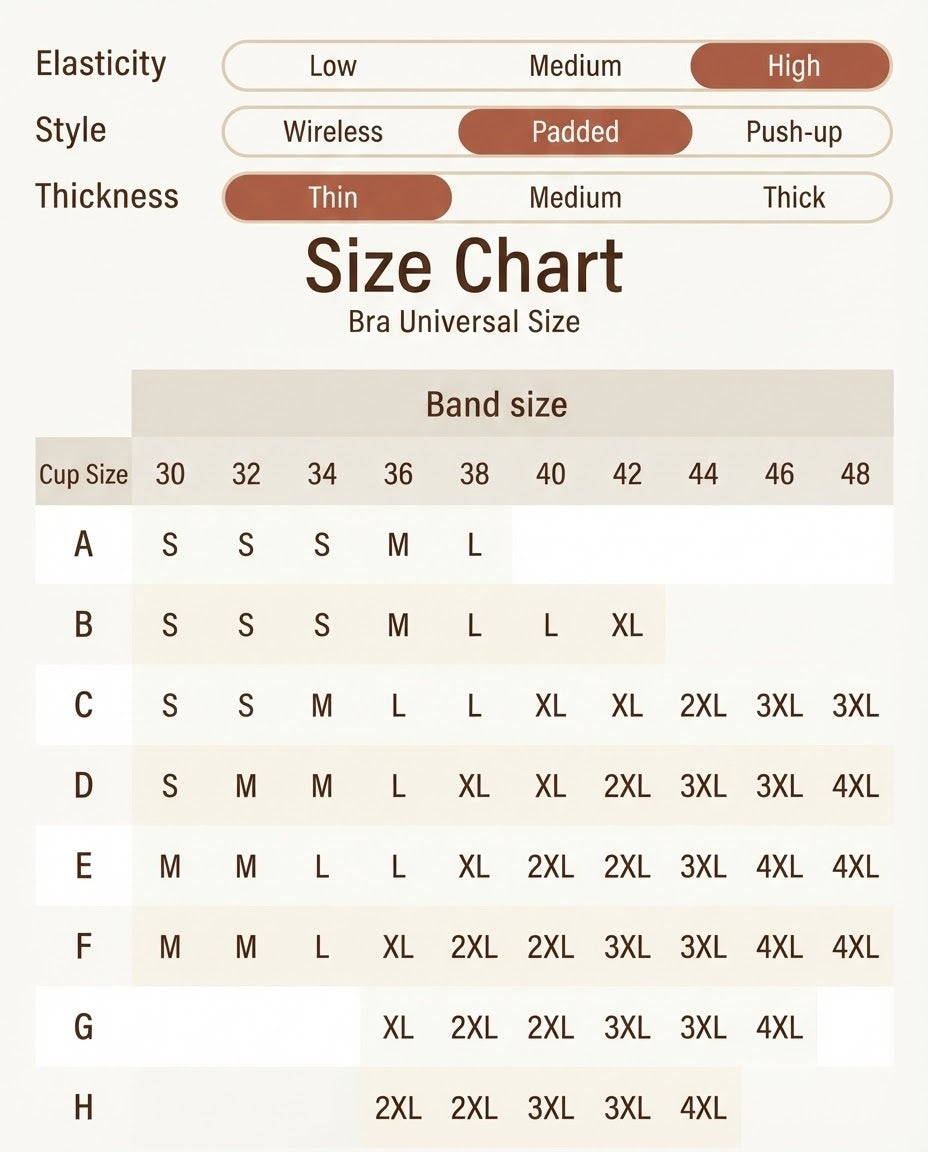 BRA SIZING - Inches