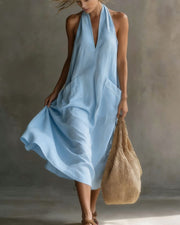 Halter Maxi Dress – Flowing A-Line Silhouette