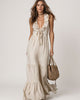 Deep V Ruffle Sleeveless Dress