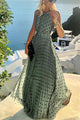 Mouwloze maxi-jurk met stippenprint – losse pasvorm in vakantiestijl