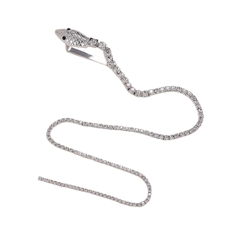Rhinestone Snake Chain Hair Accessory for Special Occasions