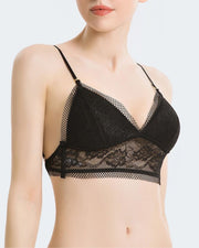 Lace Wire-Free Backless Bralette – Deep-V U-Shape Design