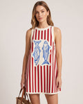 Summer Printed Sleeveless Beach Dress