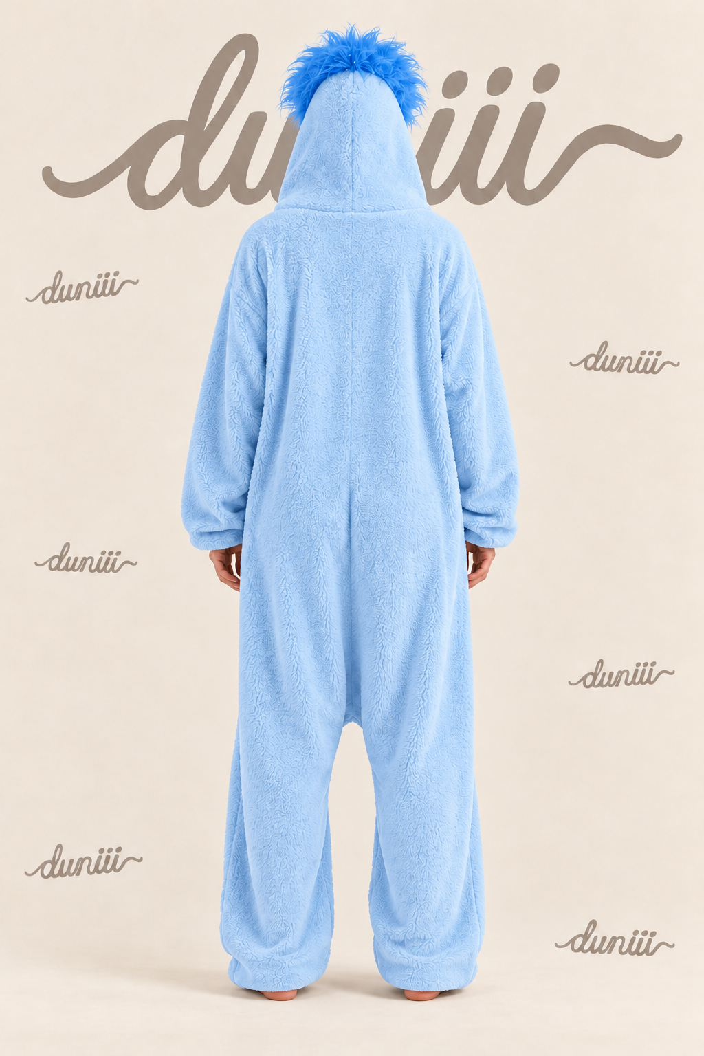 Duniii Monster Character Onesie with Contrast Pocket