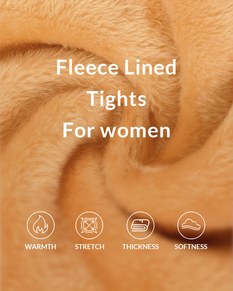 Fleece Lined Opaque Slimming Tights for Women