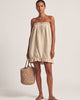 The Toss-On Strapless Mini Dress