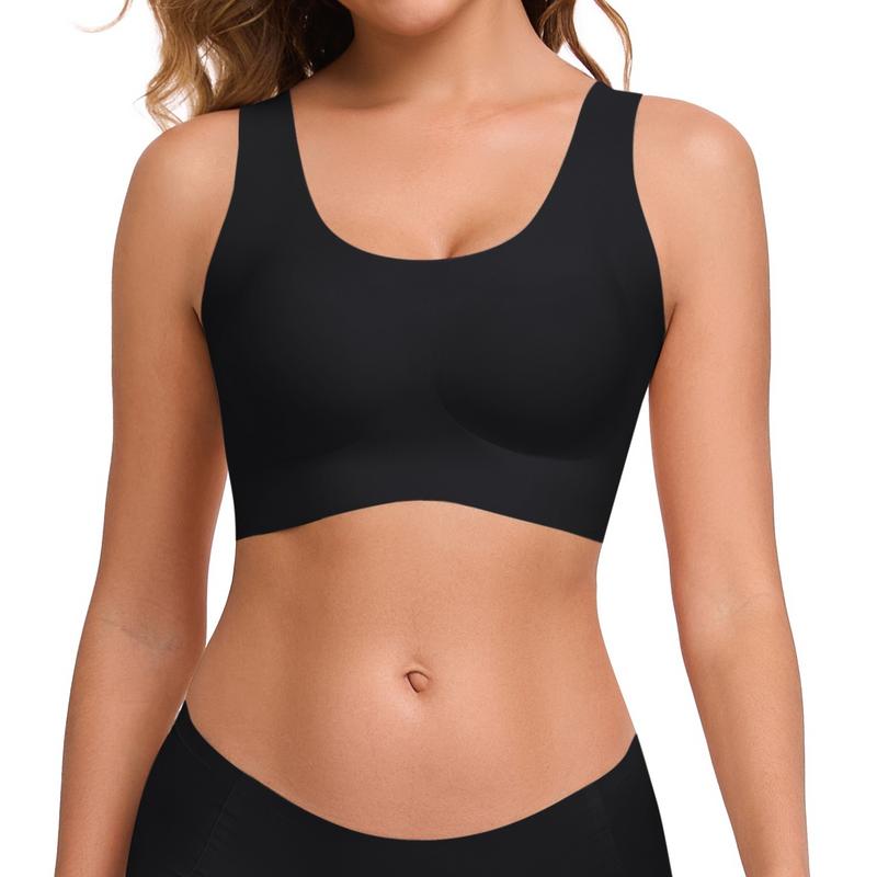 ubras Seamless Bras for Women Full Coverage Wireless Bralette Widen Straps Side Comfortable Breathable Smooth Pull On Bras Smart Size Fabric Stretchy Minimalist Basic Nude Lightweight Womenswear Soft Everyday Bra #summervibes
