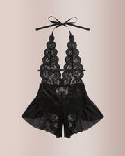 Women's Lace Teddy Seamless Push-Up Bodysuit Nightgown