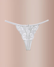 French Embroidered Sheer Lace Thong