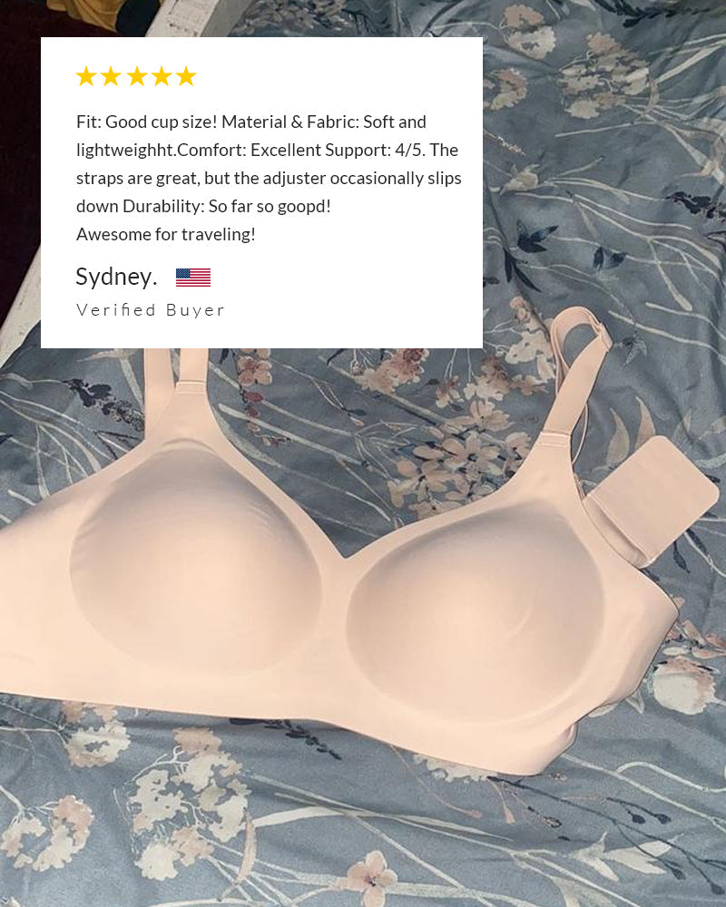 Wireless Push-Up Bra with Jelly Lift Support, Seamless Comfort