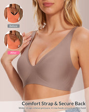 Deep V Seamless Lift Bra – Invisible Support, Natural Shape