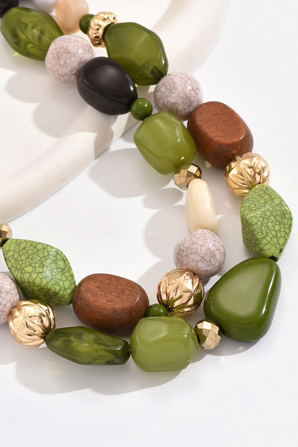Bohemian Resin Forest Necklace | Nature-Inspired Pendant