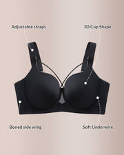 Plus Size Seamless Push-Up Bra – Lightweight Wire-Free Lift