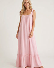 Ruched U-Neck Cami Maxi Dress