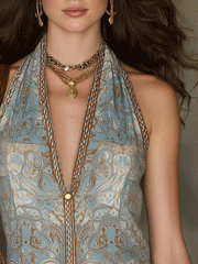Boho Paisley Halter Neck Tank Top – Slim Fit