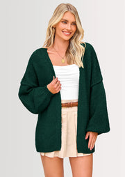 Oversized Cardigan Sweater for Women - Open Front Knit