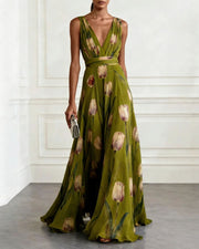 Romantic Tulip Maxi Dress