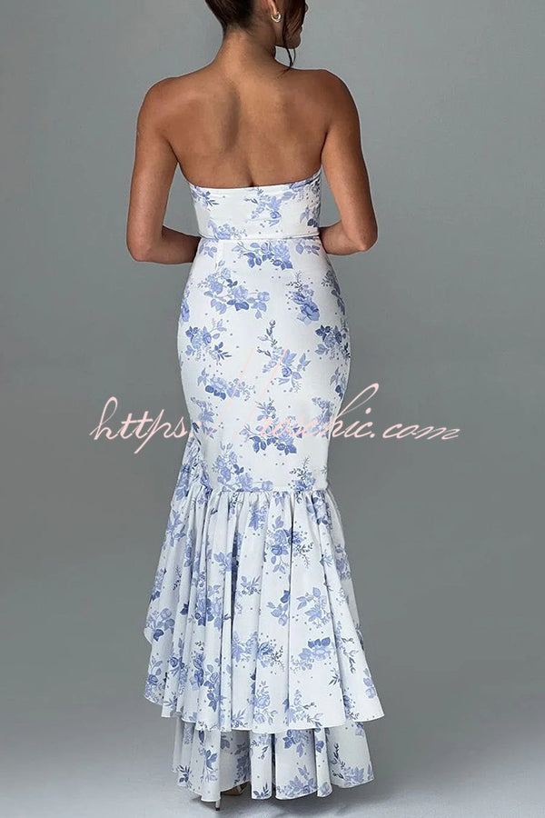 Off-Shoulder Sleeveless Slim Fit Maxi Dress