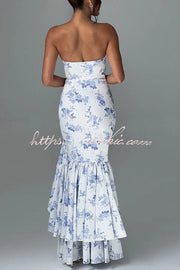 Off-Shoulder Sleeveless Slim Fit Maxi Dress