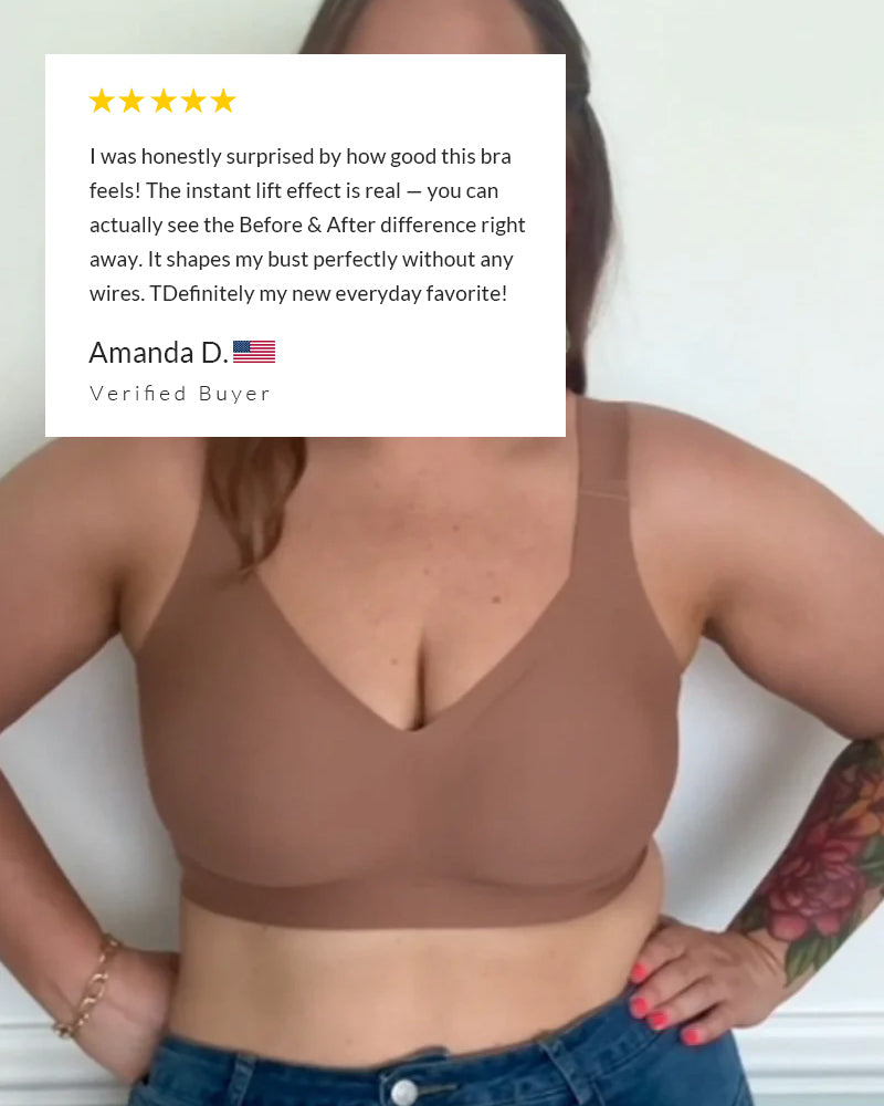 Full Coverage Wireless Bra with Jelly Strip Support