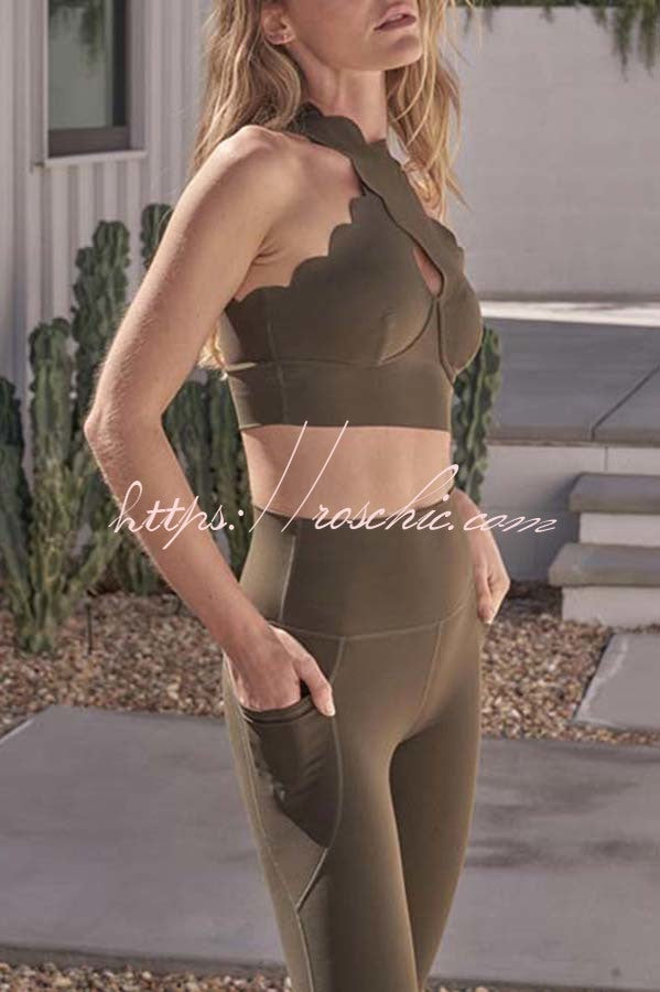 Legging de yoga coupe slim taille haute – longueur cheville