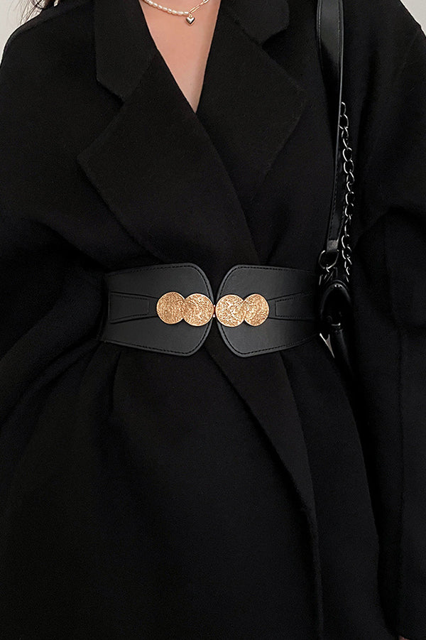 Ceinture élastique large rétro – Style polyvalent assorti à tout