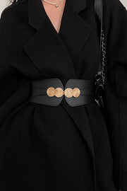 Ceinture élastique large rétro – Style polyvalent assorti à tout