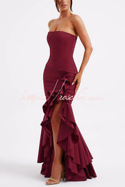 Off-Shoulder Sleeveless Slim Fit Maxi Dress