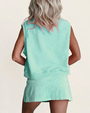 Cotton Sleeveless Tee & Shorts Set