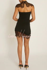 Lace Strapless Slim-Fit Mini Dress for Parties