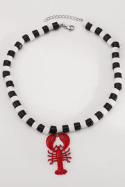 Lobster Crayfish Charm Earrings and Necklace Set