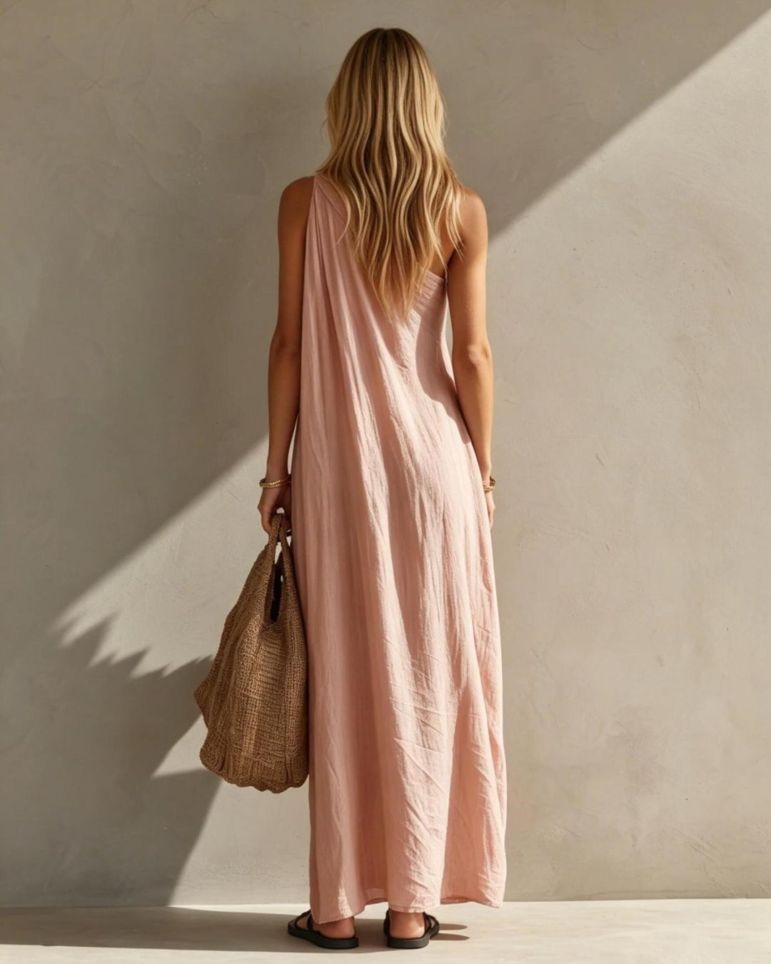 One-Shoulder Ruched Maxi Dress