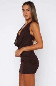 Halter Bodycon Mini Dress - Deep V Neck Summer Party Dress