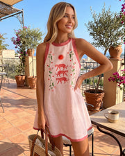 Summer Printed Sleeveless Beach Dress