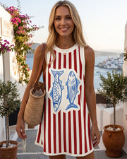 Summer Printed Sleeveless Beach Dress