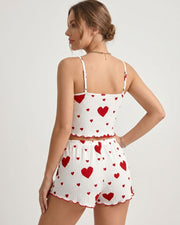 Sweetheart Ribbed Cami & Shorts PJ Set