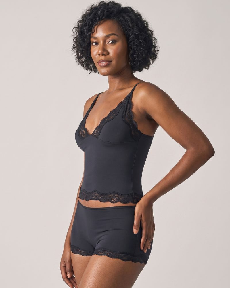 Lace Trim Cami And Short Set