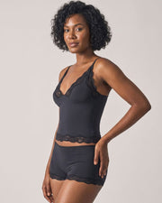 Lace Trim Cami And Short Set