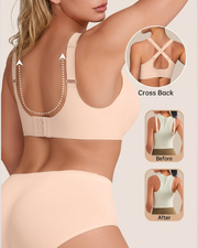 V-Neck Mesh Crossover Jelly Bra